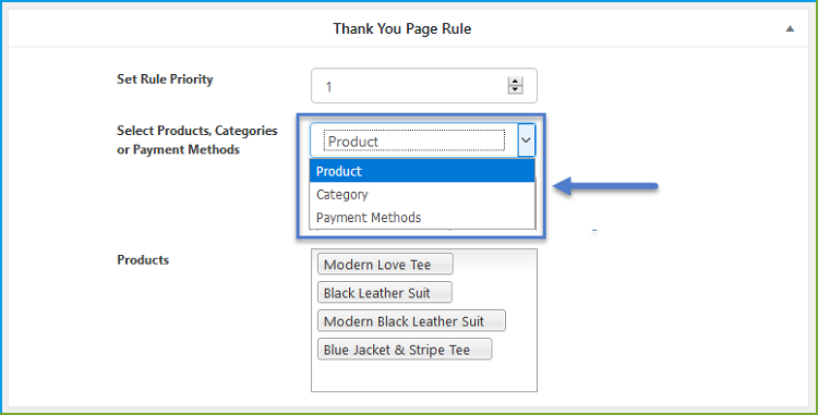 WooCommerce Dankeschön-Plugin - Weiterleitung nach bestimmten Produkten